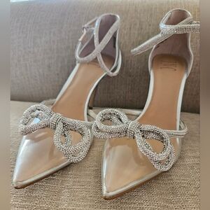 INC International Concepts Metallic Heels with Bow